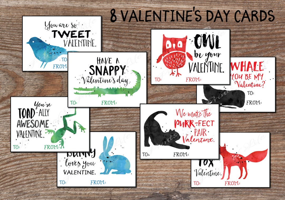 Kids Valentine Cards. Valentine's Day School Cards Boys