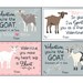 Kids Valentine Cards for School. Cute Goat Animals. Valentines - Etsy