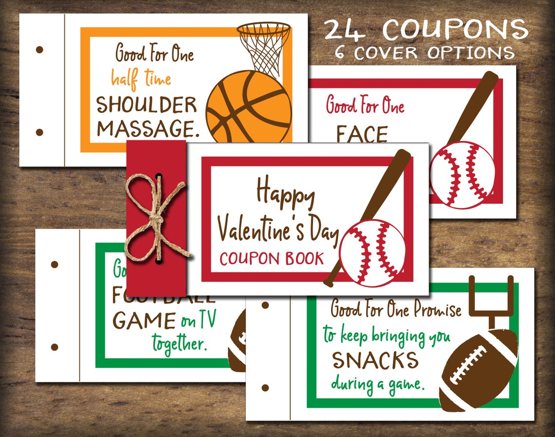 Sports Fan Coupon Book. PDF Instant Download. DIY Printable Etsy