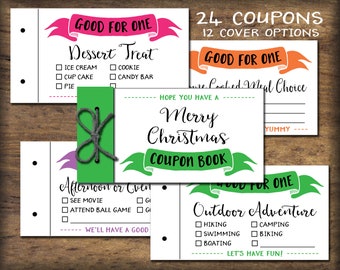 Libro de cupones para niños. Idea de regalo imprimible. Descarga instantánea. Imprime tú mismo el PDF. Cupones de cumpleaños, cupones de Pascua, cupones de recompensa para niños.