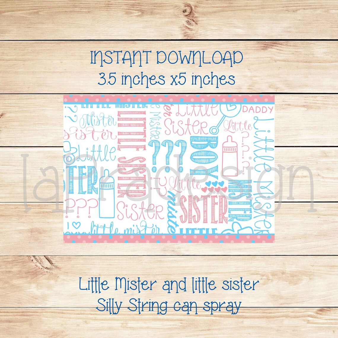 Gender Reveal Silly String / Label for Silly String Can Gender | Etsy