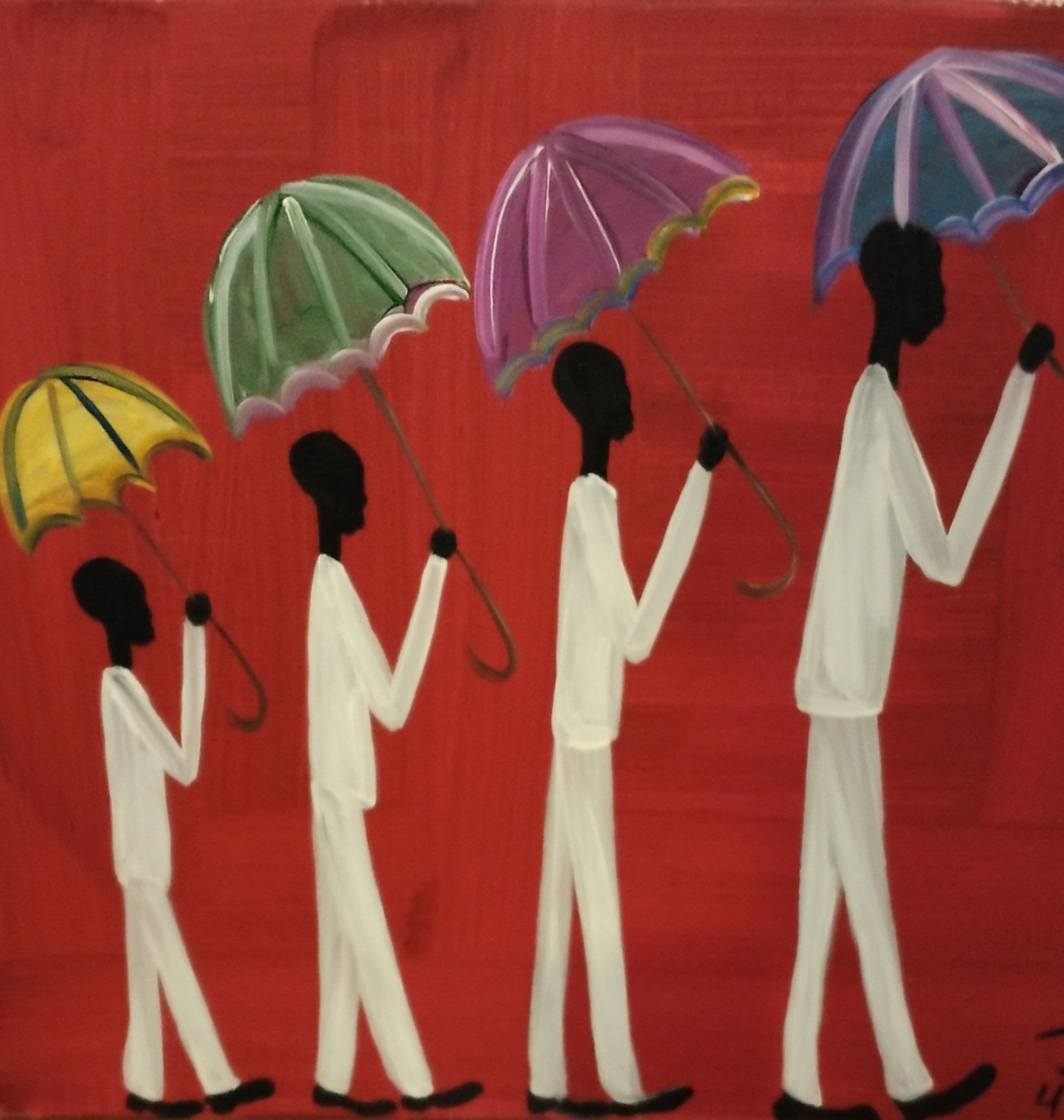 Original African American Black Folk Art Colorful Painting Etsy