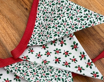 Christmas holly bunting or garland