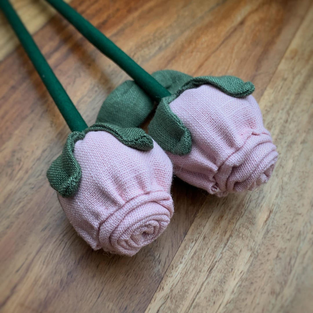 Single Light Pink Linen Rose - Etsy