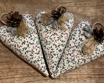 Christmas rustic heart decoration