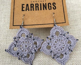 Beaded Large Royal Earrings - Made to Order
