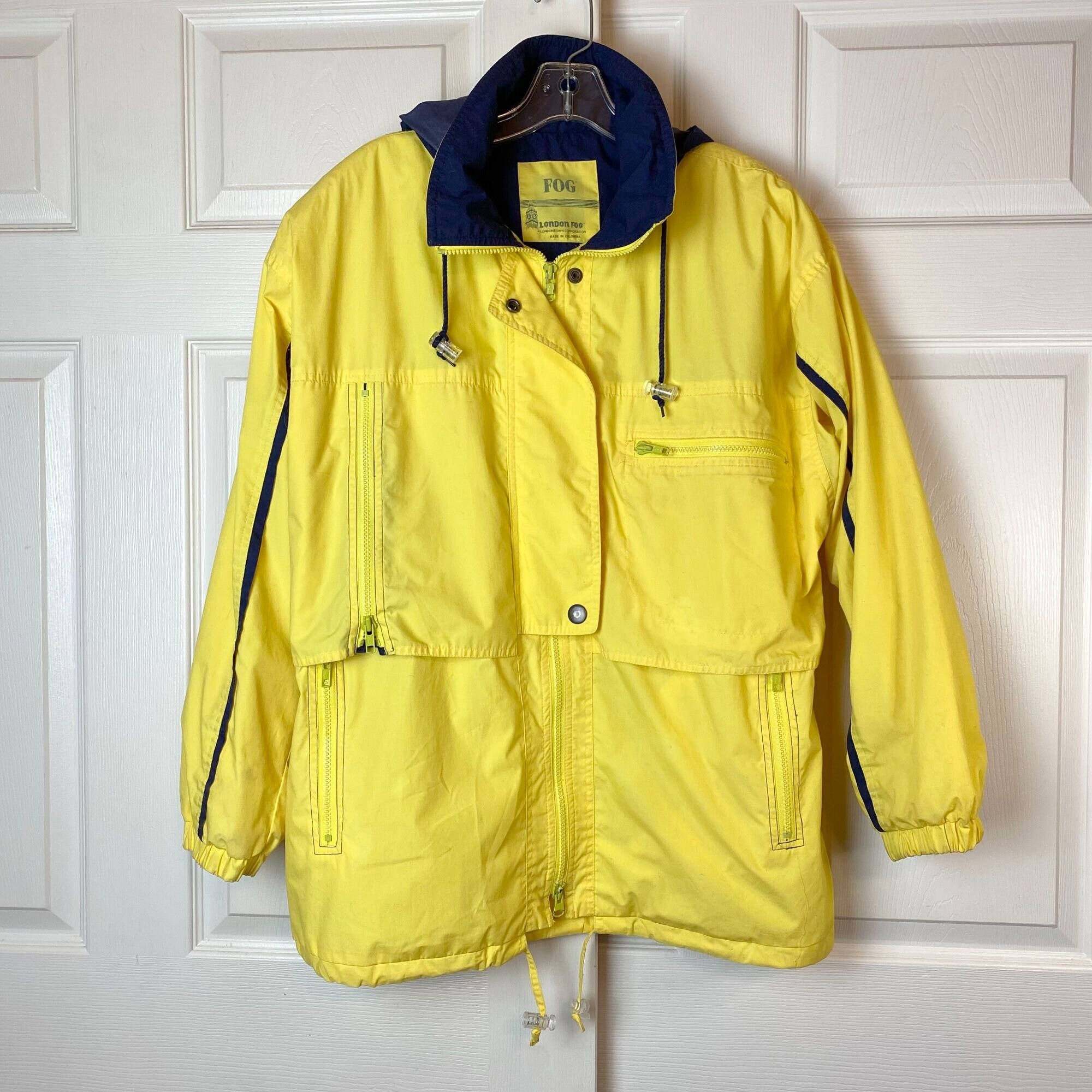 London fog deals yellow raincoat