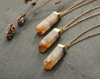 Genuine Smoky Quartz Crystal Gold Plated Pendant Astrological For Women Handmade Design Necklace Beads