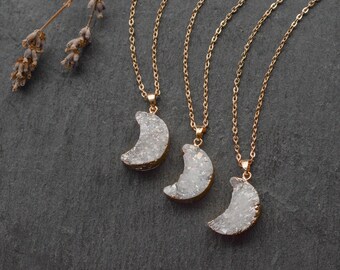 Beauty Gift Thailand Golden Purple Decorative Illustration Necklaces Pendant Retro Moon Stars Jewelry