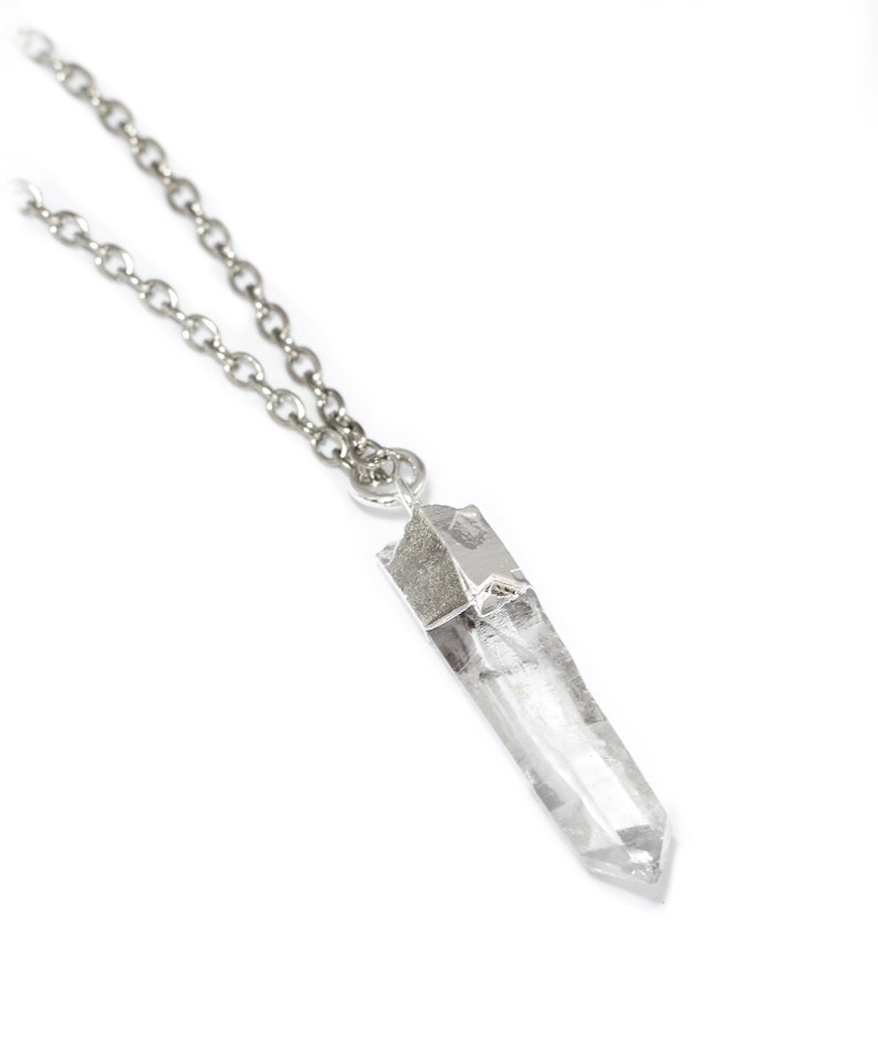 Healing Crystal Raw Quartz Necklace Natural Layering Pendant | Etsy