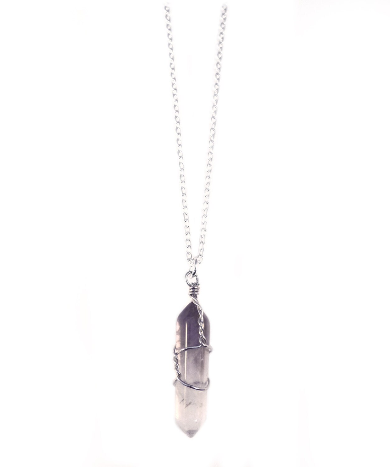 Tibetan Amethyst Healing Crystal Bullet Necklace Vintage | Etsy
