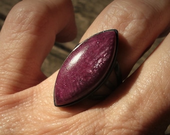 Ruby rings size 6 1/4, oxidized sterling silver rings