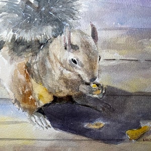Squirrel Original Watercolor Painting