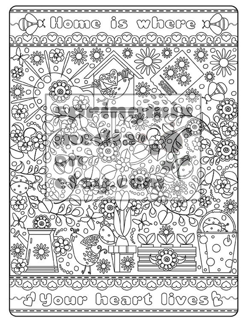 Coloring Page to Relax Soothing Calm and Delightful Pages to - Etsy