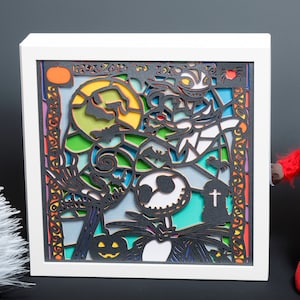 Shadow Box SVG 3D Halloween | Cardstock Files for Cricut | 3D Layered Paper Cut |Halloween Decor DIY