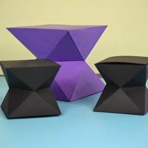 3D Trophy Gift Box SVG • Favor Box Template • Cricut Silhouette Digital Cut File • DIY Papercraft
