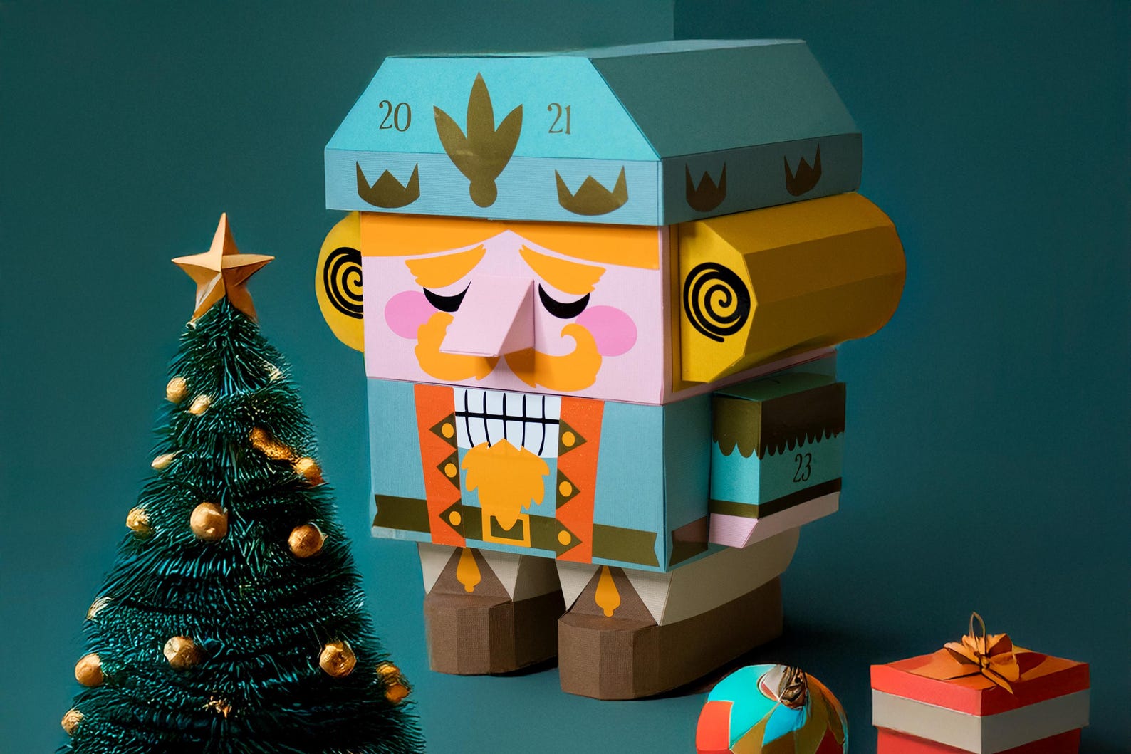 Papercraft Nutcracker Advent Calendar- Christmas Countdown | DIY ...