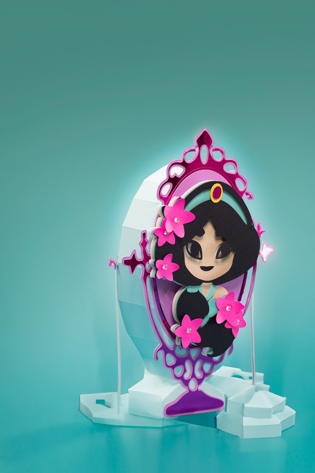 Papercraft Mirror Box SVG. 3D Mirror Box SVG Papercraft. 3D Mirror