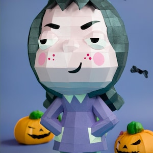 3D Papercraft Doll: Lowpoly Box SVG, Cardstock Template