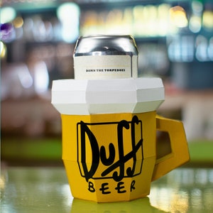 3D Papercraft Beer SVG - Low Poly Geschenk für Papa | Einzigartiges Vatertagshandwerk | Cricut & Silhouette Schnittdatei
