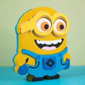 DIY 3DペーパークラフトボックスSVG - 自分だけの黄色い人形の傑作を作ろう