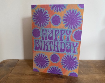 Carte d'anniversaire d'inspiration vintage