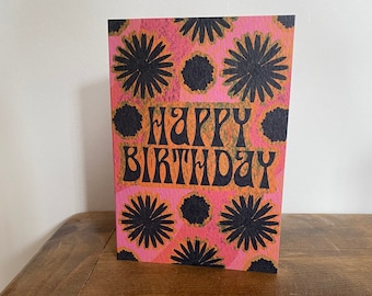 Carte d'anniversaire d'inspiration vintage