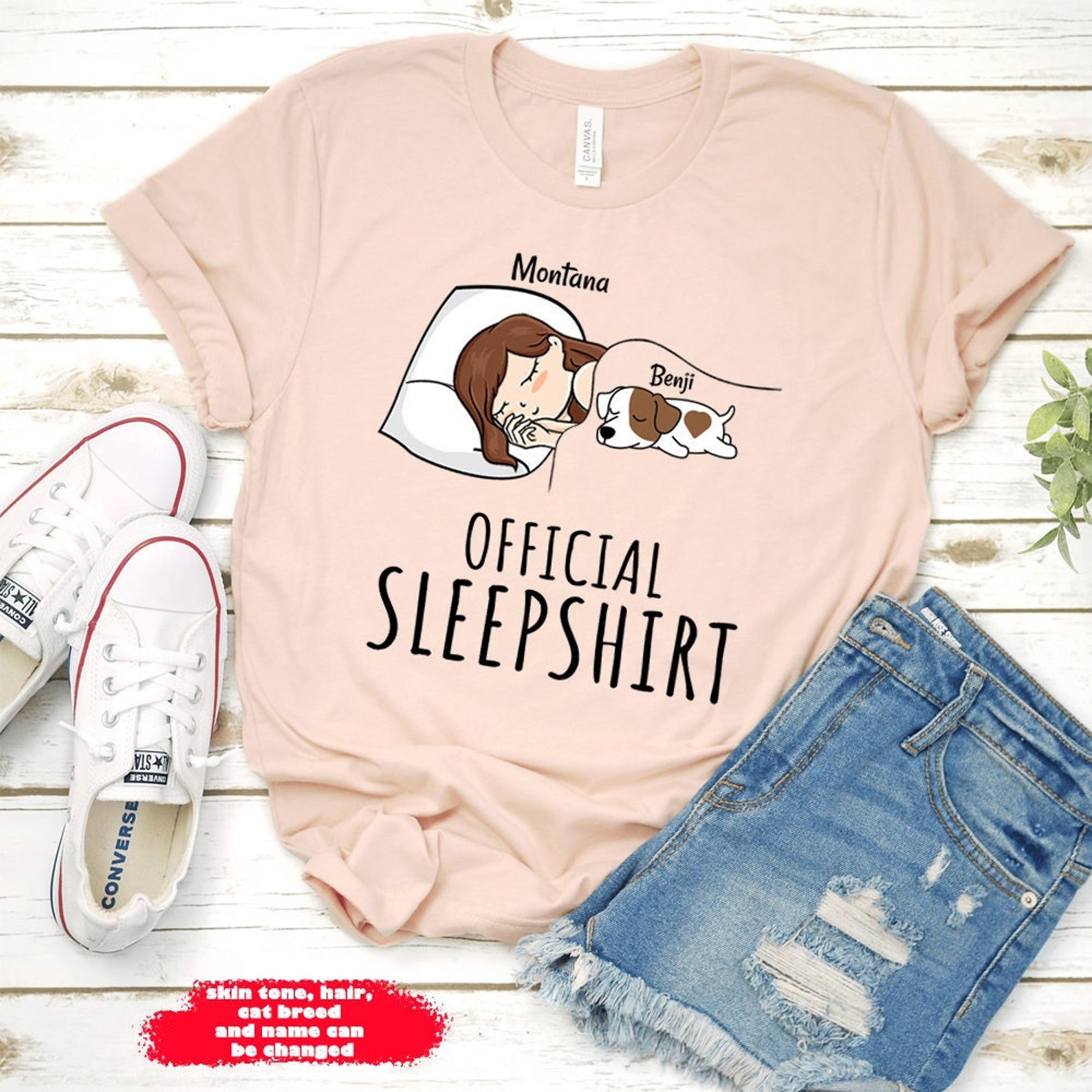 Official Sleep Shirt Dog
 Personalized ficial Sleep Shirt With Dog Custom UP TO 5 Etsy