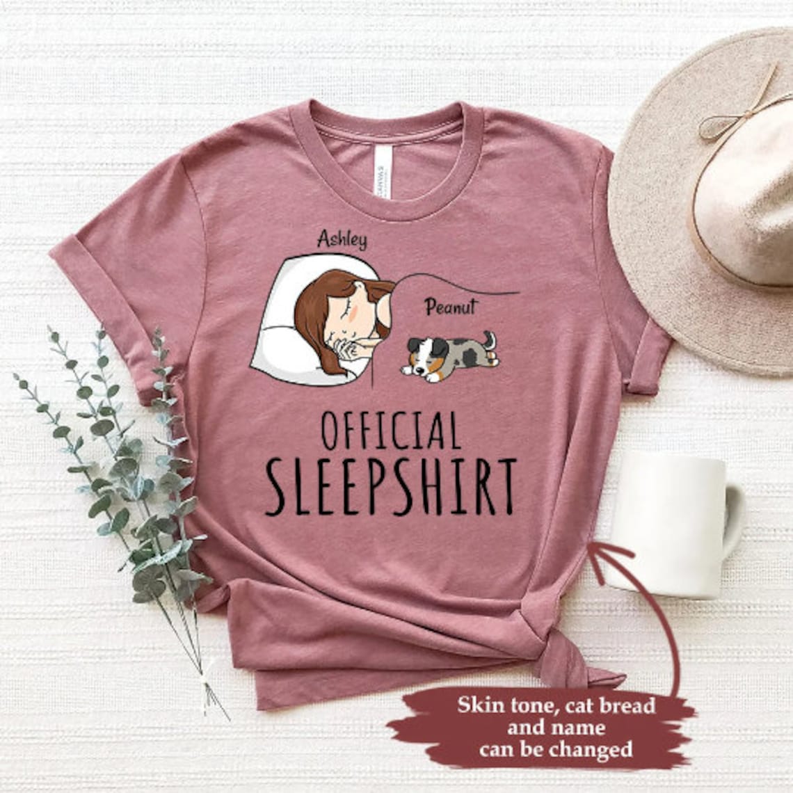 Personalized Official Sleep Shirt With Dog Custom UP TO 5 Etsy Australia