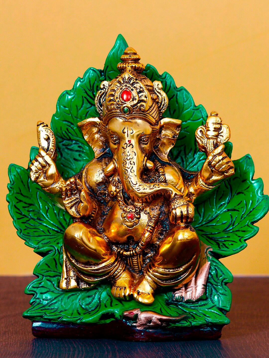 Metal Ganesha Wall Decormetal Lord Ganesh on Leafmetal Pan - Etsy
