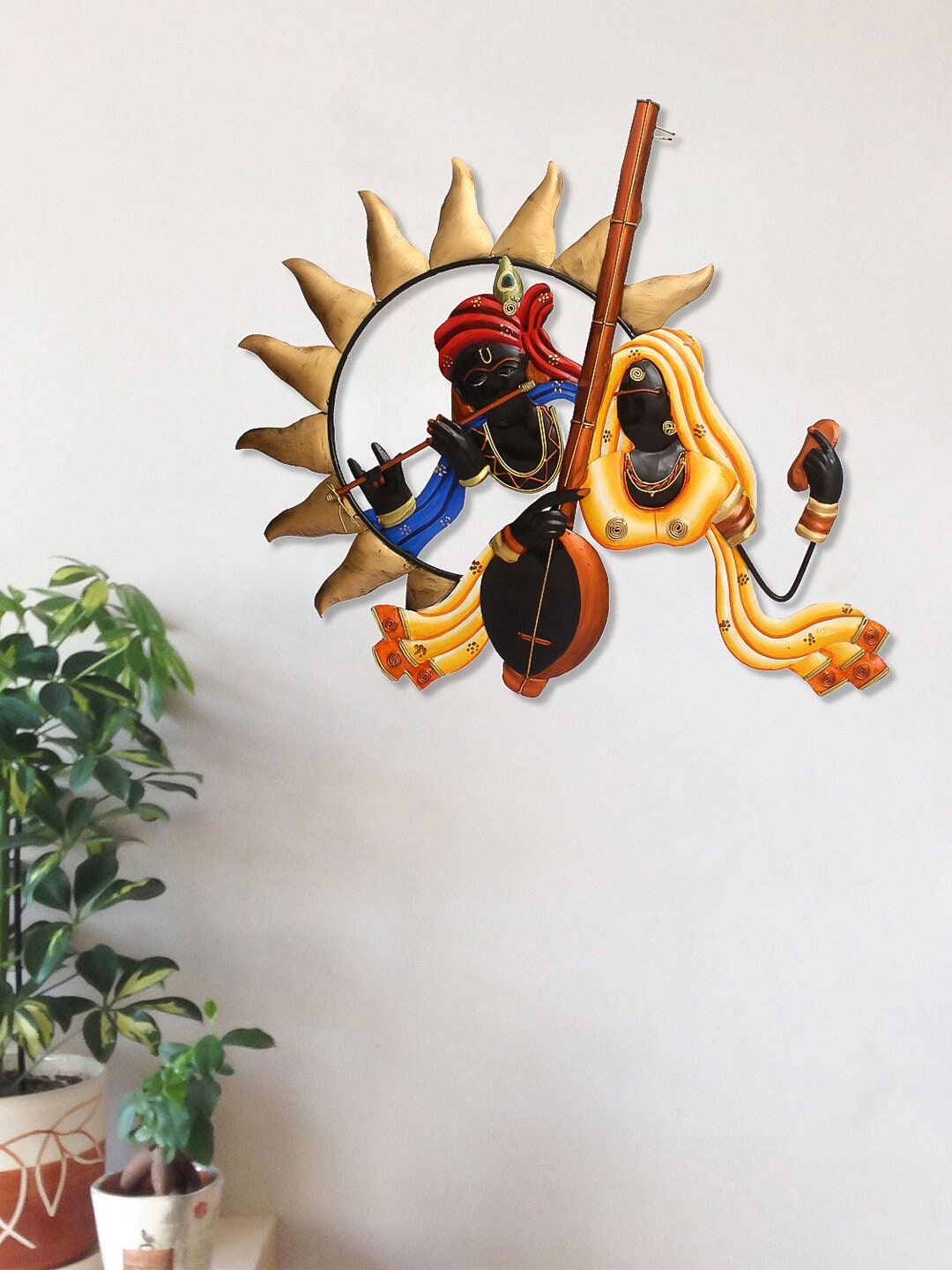 Iron Radha Krishna Swing Metal Wall Art,indian Metal Wall Art,home