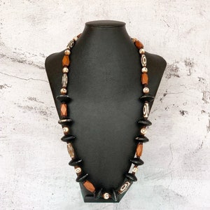 Mens Necklace Unique, Mens Wood Necklace, Mens Boho Necklace, Wood Bead Necklace, Unique Mens Jewelry, Wooden Necklace, Gift for Him UNISEX