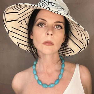 Chunky Turquoise Necklace for Women, Teal Gemstone Necklace, Big Bead Necklace Howlite, Blue Green Necklace, Large Turquoise Necklace PRETTY