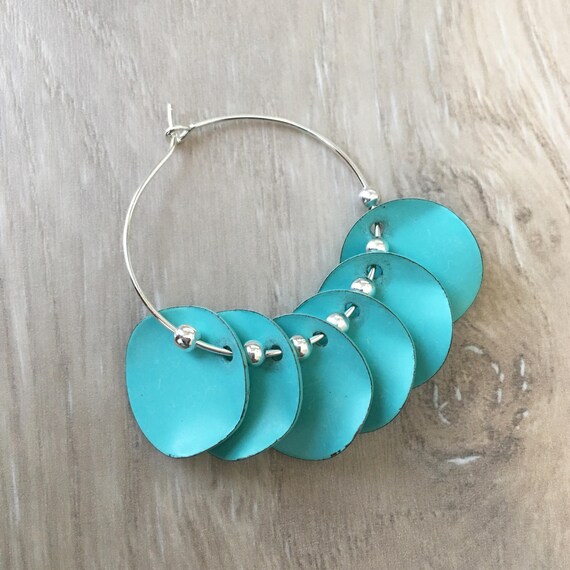 Tropical Seashell Hoop Earrings
