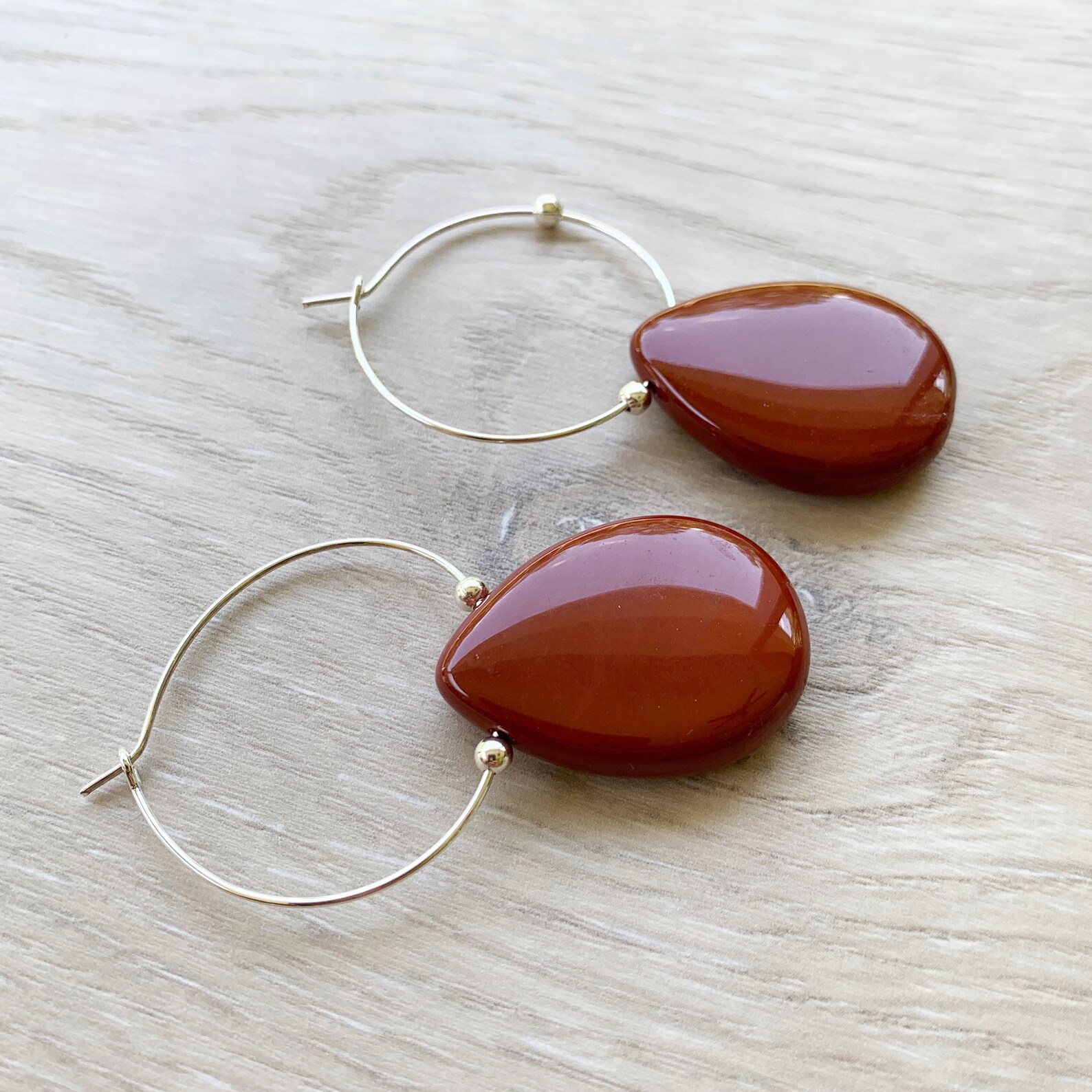 Burnt Orange Earrings Burnt Orange Teardrop Earrings Burnt Etsy