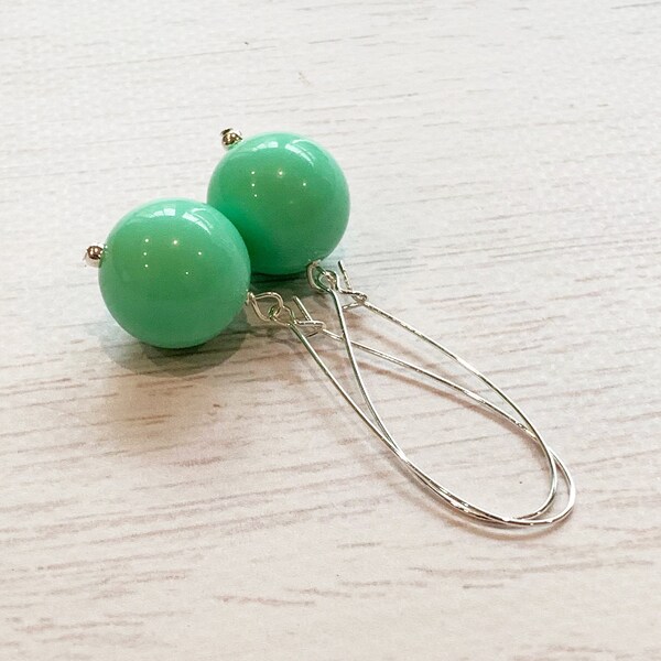 Mint Green Earrings Etsy
