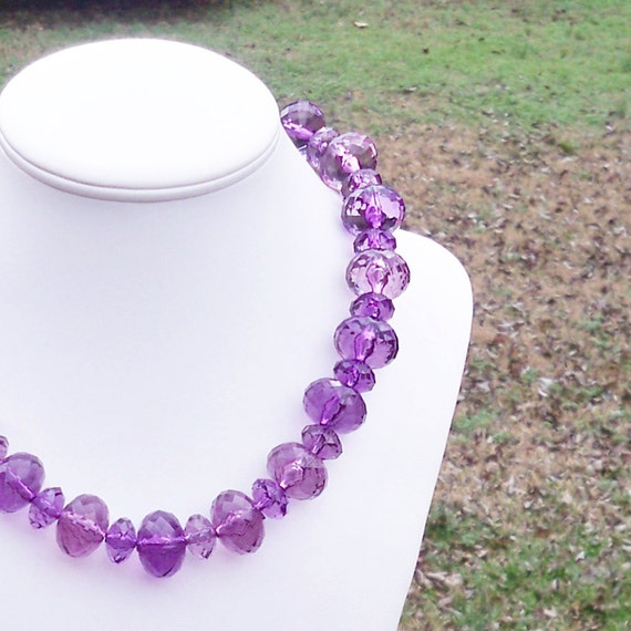 Purple Necklace Light Purple Necklace Lavender Necklace Etsy