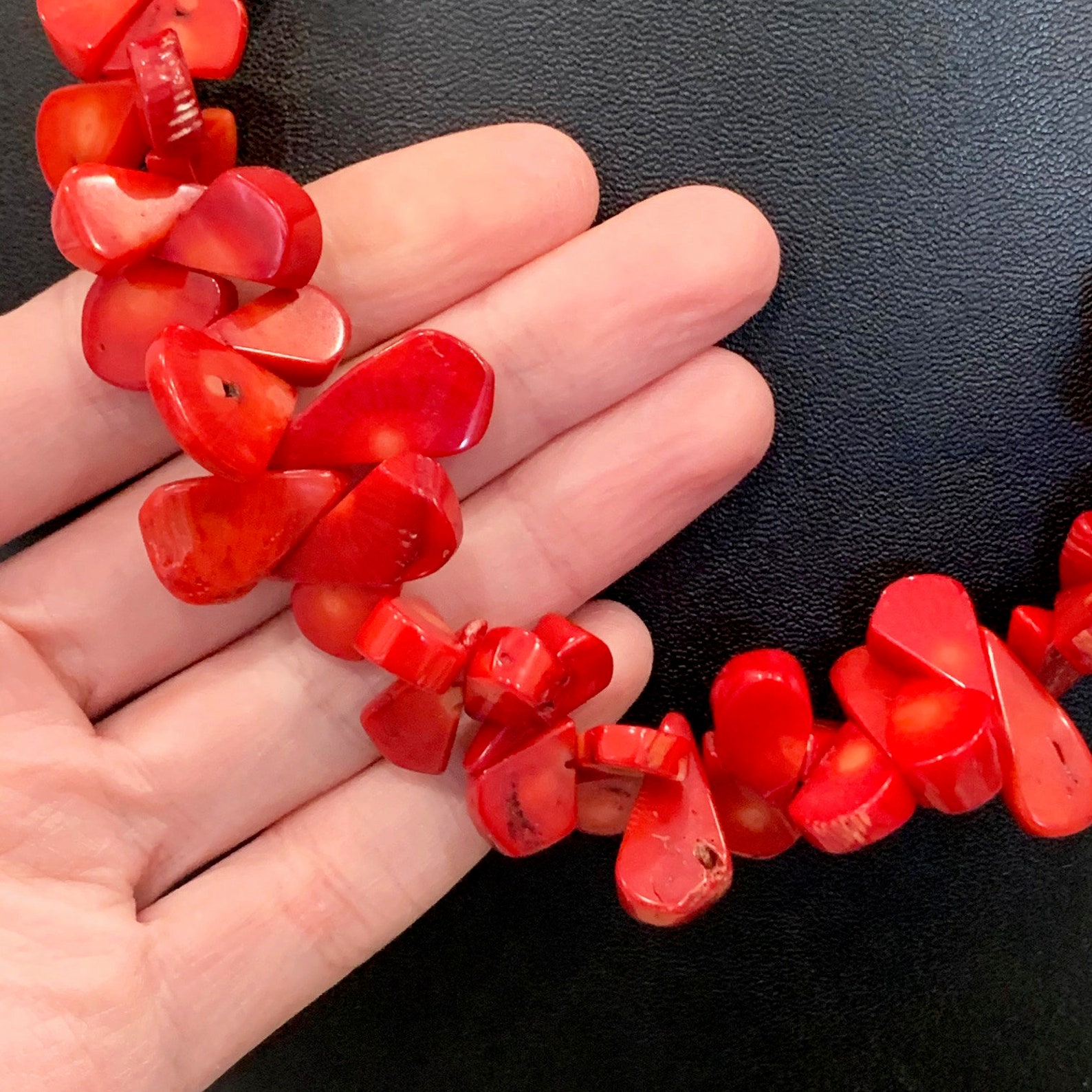 Coral Necklace and Earrings Set Coral Necklace for Women Etsy