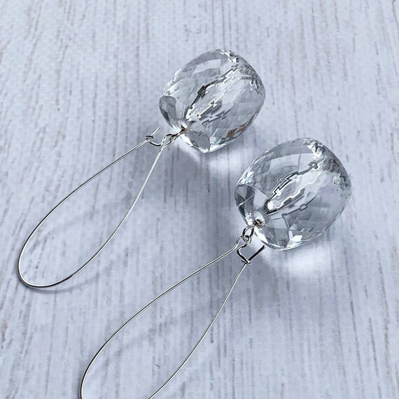 Long Clear Earrings Clear Dangle Earrings Clear Bead Earrings Large Clear Earrings Fun Earrings Sparkle Earrings Date Night Earrings Etsy Canada