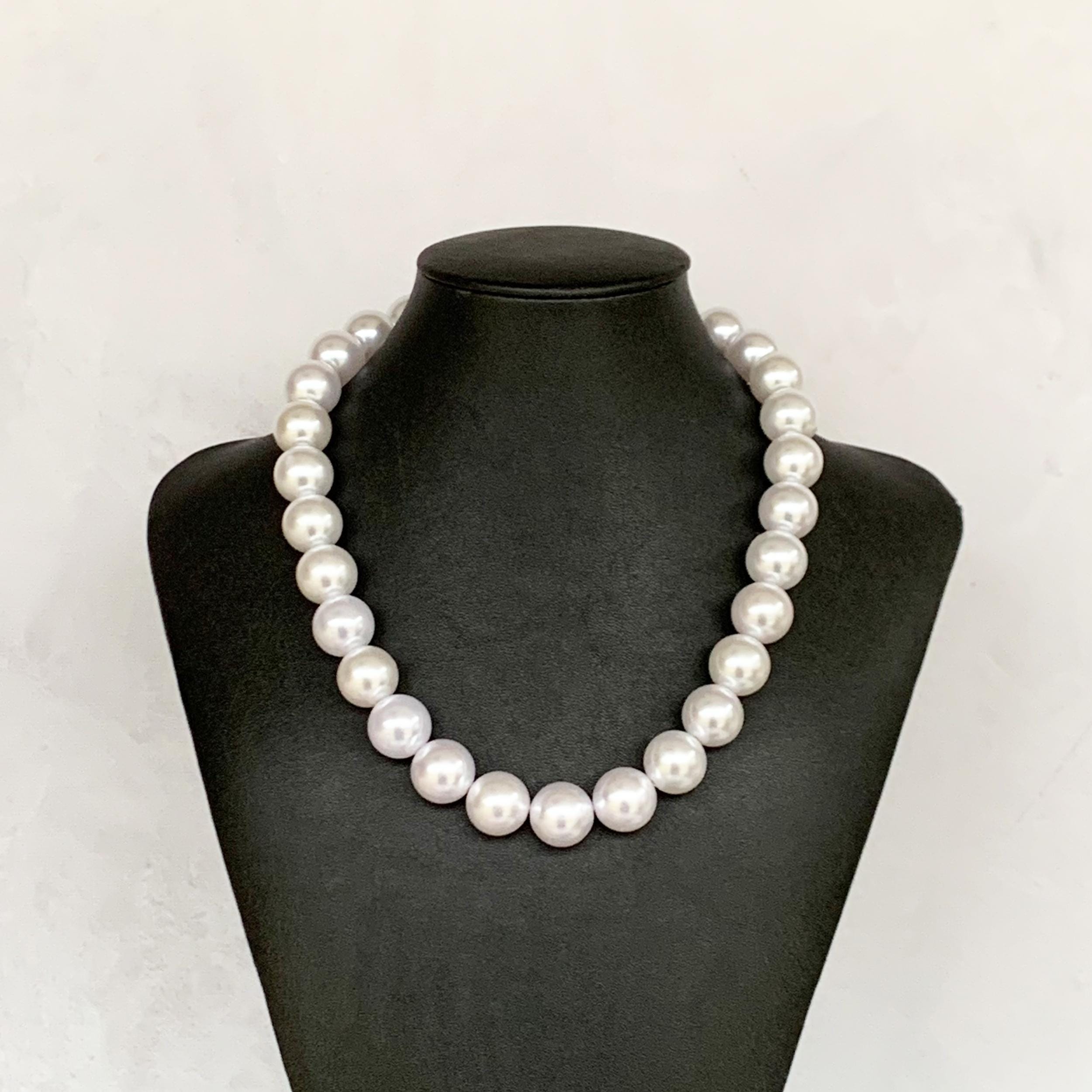 Collier Long Réglable Perles Noires Argenté – Bijou Fantaisie Rétro, Style Sautoir Femme