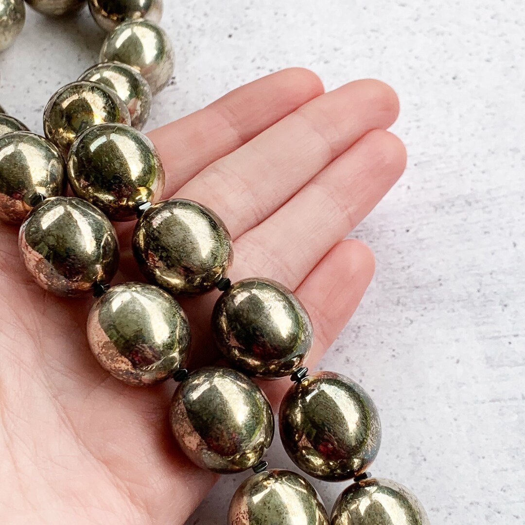 Silver Bead Necklace, Silver Beaded Necklace, Tarnished Silver Necklace