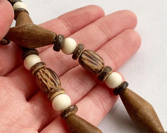 Collier en bois pour homme, collier de tous les jours pour homme, collier de perles en bois, collier bohème pour homme, collier court en bois, collier en bois unique - unisexe