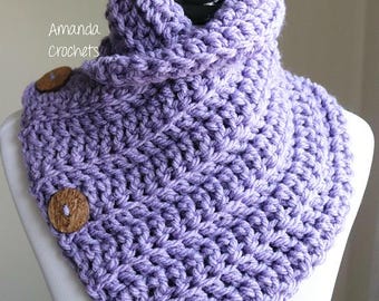 Gehaakt colpatroon - direct downloaden - colpatroon met 3 knopen - nekwarmer - knopen sjaal - haakpatroon - patroon van Amanda Crochets