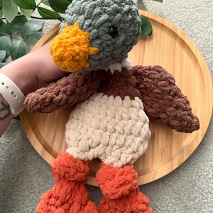 Crochet Mallard Snuggler | Handmade Mallard Lovey | Handmade Mallard | Mallard Snuggler | Crochet Mallard | Crochet Farm Animal Mallard