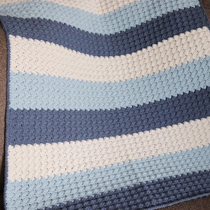 Crochet Baby Blanket Pattern: Striped Design (PDF Download)