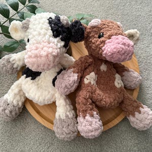 Crochet Cow Amigurumi | Cow Amigurumi | Cow Plushie | Mini Cow Lovey | Farm Animal Gifts | Gifts for Kids | Crochet Cow | Stuffed Cow Toy