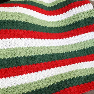 Crochet Christmas Throw Blanket Pattern, Instant Download, Shell Stitch Blanket, Christmas Blanket Pattern, Pattern by Amanda Crochets