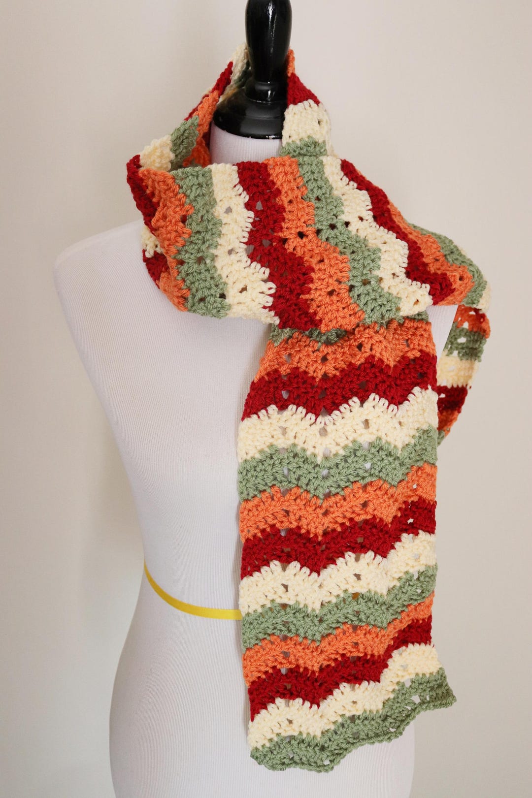 Chevron Crochet Crochet Scarf Two Colors Crochet Scarf Pattern-scarves-crochet  Scarves-ripple Scarf Pattern, image size:1080x1621