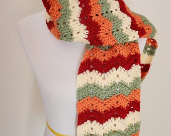 Crochet Scarf Pattern-Scarves-Crochet Scarves-Ripple Scarf Pattern-Chevron Scarf-Crochet Pattern-Instant Download-Pattern by Amanda Crochets