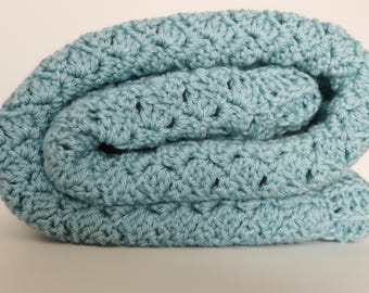 Crochet Shell Stitch Baby Blanket Pattern (PDF Download)